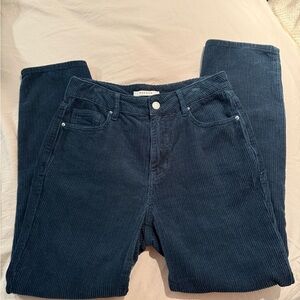 PacSun Dark Blue Corduroy Mom Jeans